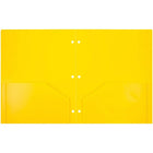 JAM PaperMD – Chemise scolaire en plastique à 3 trous, 9 1/2 x 11 1/2 (po), jaune, 108/boîte-Dimensions : 11 1/2 haut. x 9 1/2 larg. X 1/5 prof. (po)