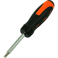 Dynamic Tools 13 Piece Ratcheting Screwdriver Set, 12 Bits-Contains: Ratcheting Screwdriver Handle, Phillips® Bits: #0, #1, #2, #3, Square Bits: 0, 1, 2, 3, Slotted Bits: 3.5, 4.5, 5.5, 6.5"