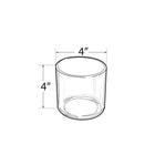 Azar Displays Deluxe Cylinder for Countertop, 4", 4 Pack (556334)-Dimensions: 4"H x 4"D