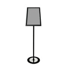 Futech FSH017B Landscape/Portrait Floor Sign Holder - 11" x 17" Signs - Black-360-degree Adjustable frame