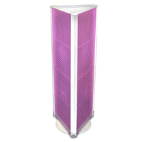 Azar Displays 60" x 16" 3-Sided Pegboard Floor Display, Pink (700450-PNK)-Sits on revolving base