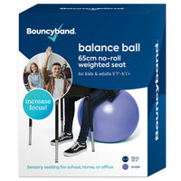 Bouncyband Balance Ball, 65cm, Purple-Stays in place and reduces fidgeting and increases concentration