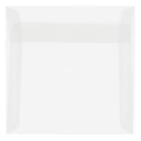 JAM Paper 7.5 x 7.5 Square Envelopes, Clear Translucent Vellum, 1000 Pack (81981B)-Clear