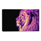 Designart On the Watch Purple Lion Canvas Art Print, (PT2464-32-16)-Print