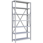 Metalware RK217 Boltless Shelving Unit, 7-Shelves, 36" x 12" x 76", Light Grey-Adjustable shelving system that provides high strength, yet economical storage capacity for your needs