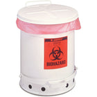Justrite Biohazard Waste Containers, 6 Gal, 11 7/8" x 15 7/8"-Biohazard waste container meet OSHA regulations for the segregation of infectious waste, ensuring proper disposal