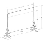 Azar Displays Acrylic Cashier Shield - 30"W x 40"H - Clear - 2 Pack-5