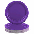 JAM Paper Round Paper Party Plates - Medium - 9 Inch - Purple - 50 Pack-Size: 9" Medium | Perfect size for lunch, dinner & appetizers.