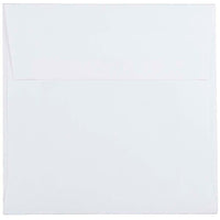 JAM Paper 5.5 x 5.5 Square Envelopes, White, 50 Pack (28415I)-Regular white square envelope