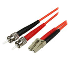 StarTech Multimode 50/125 Duplex Fiber Patch Cable LC, ST, 1m-LSZH-rated cable, suitable for installations under restrictive building codes
