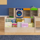 Flash Furniture - etagere d'affichage de livres modulaire Bright Beginnings de qualite commerciale en bois double face,2 niveaux-Assemblage rapide et facile avec les materiaux inclus