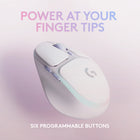 Logitech G705 LightSync RGB Wireless Gaming Mouse - White-Pro-Grade Wireless: Ultrafast LightSpeed connects two devices over a single USB receiver with no loss in performance. Connects with G715 wireless keyboard, sold separately