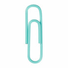 JAM Paper Colored Standard 1" Paper Clips - Teal - 3 Packs of 100-Premium paper clips made from high quality vinyl coated steel wire