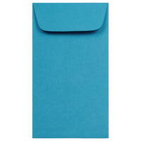 JAM Paper #6 Coin Envelopes, 3 3/8 x 6, Brite Hue Blue Recycled, 100 Pack-Coin Envelopes
