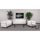 Flash Furniture HERCULES Regal Series Reception Set - Melrose White LeatherSoft-Melrose White LeatherSoft Upholstery
