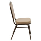 Flash Furniture HERCULES Series Crown Back Stacking Banquet Chairs with Tan Vinyl & Copper Vein Frame - 4 Pack-Crown Back Design