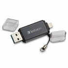 Verbatim 128 GB Store 'n' Go Dual USB 3.2 Gen 1 Flash Drive for Apple Lightning Devices - Graphite-Access stored content directly from drive