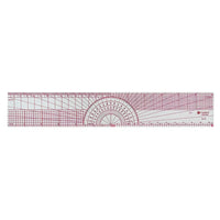 C-THRU Bevelled Protractor Ruler, 12”, 12 Pack-Calibrated in 16ths to the inch