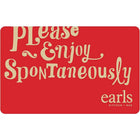 Earls Restaurants $25 Gift Card-Air Miles cannot be collected on Gift Card purchases.