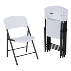 Lifetime Commercial Folding Chair Bundle - 4 Pack-Steel frame with all-weather finish