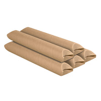 SPC Crimped Mailing Tubes - 0.060 Wall - 2" x 18" - Kraft - 25 Pack-Natural kraft