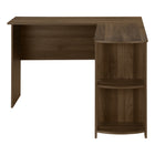Monarch Specialties 7721 Computer Desk - Dark Walnut L-Shaped Corner/2 Shelves-This corner juvenile desk measures 47 inches L x 47 inches W x 29.75 inches H