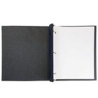 JAM Paper Italian Leather 3 Ring Binder, 3/4", Navy Blue (369231774)-Fashioned from 80% natural regenerated leather and 20% natural rubber and have 3 metal bindings that easily open and close to store all your 3 hole punched documents
