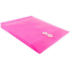 JAM Paper Plastic Envelopes with Button and String Tie Closure, Letter Open End, 9.75 x 11.75, Pink Poly, 12 Pack (118B1FU)-4
