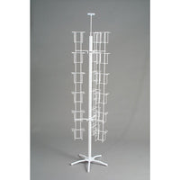 Eddie's Hang-Up Display Ltd. 36 Pocket Floor Standing Card Spinner - White - 36 Pockets - Holds 5-3/8" Cards-Card Spinner
