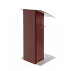 Urbann K2 Lectern No Wheels - Aluminum and Wood - Full Mahogany-Free standing, speaches