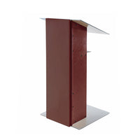 Urbann K2 Lectern No Wheels - Aluminum and Wood - Full Mahogany-Free standing, speaches