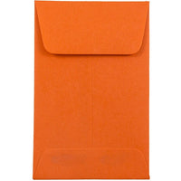 JAM Paper #1 Coin Envelopes, 2 1/4 x 3 1/2, Orange Recycled, 100 Pack-Orange high quality 24lb paper