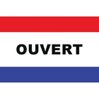 Drapeau avec message, 36 x 60 po, Ouvert-Drapeau 100 % polyester de 36 x 60 po pour usage intérieur ou extérieur