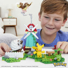 Mega Pokémon Countryside Windmill Building Set - 240 Pieces-Set features innovative Motion Brick for built-in motion