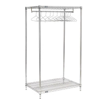 Nexel 2-Shelf 12 Hanger Coat Rack - 36"W x 24"D x 63"H - Chrome-Free standing clothing rack
