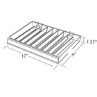Azar Displays 9 Compartment Nail Polish Tray with Flip Front, 12" x 9.5" , 2 Pack (225509)-Each slot measures 1-1/4"W
