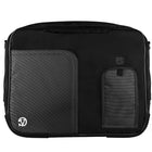 Vangoddy 13" Laptop Messenger Bag - Black-Top dual zip-around closure