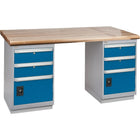 Kleton Pre-Designed Workbenches, Dual Drawers, 2500 Lbs. Cap., 72" W x 30" D, 34" H (FG235)-Capacity: 2500 lbs.