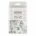 JAM Paper Metal Bulldog Clips - Small - 22mm - White - 25 Pack-Color: White