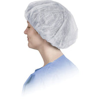 Boundary Bouffant Caps, White, Medium, 500 Pack-White colour