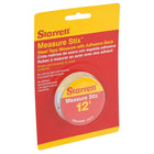 Starrett - Rubans À Mesurer En Acier Avec Endos Adhésif Measure Stix, 1/2po x 12pi, Marques De Goujon Po/Pi, paquet de 12-Longueur de la lame 12pi