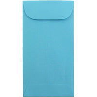 JAM Paper #7 Coin Envelopes, 6.5 x 3.5, Brite Hue Blue Recycled, 1000 Pack-Coin Envelopes
