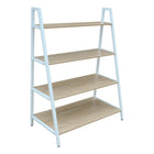 Simply Four Tier Bookcase, Oak And White-4 tier shelving