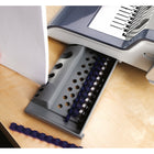 Fellowes Quasar E 500 Electric Comb Binding Machine with Starter Kit (5216901)-Vertical document loading ensures accurate punch alignment