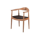 Nicer Furniture Wegner Round Wood Dining Armchair - Natural - 2 Pack-Replica to the style of the original design.