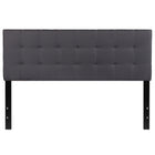 Flash Furniture - Tête de lit Bedford grand touffetée et rembourrée en tissu gris foncé-Style contemporain