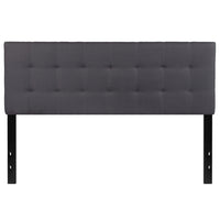 Flash Furniture - Tête de lit Bedford grand touffetée et rembourrée en tissu gris foncé-Style contemporain