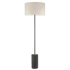 Dainolite - Lampe sur pied à incandescence contemporaine Felicity, 1 lumière, noir mat avec abat-jour en or noir-Beige