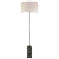 Dainolite - Lampe sur pied à incandescence contemporaine Felicity, 1 lumière, noir mat avec abat-jour en or noir-Beige
