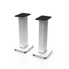 Kanto SX22 Pieds de haut-parleur remplissables de 22po de haut avec pieds d'isolation - Blanc-Conçu pour dissocier vos haut-parleurs et vos supports du sol afin d'empêcher les vibrations indésirables de se transmettre dans la pièce.